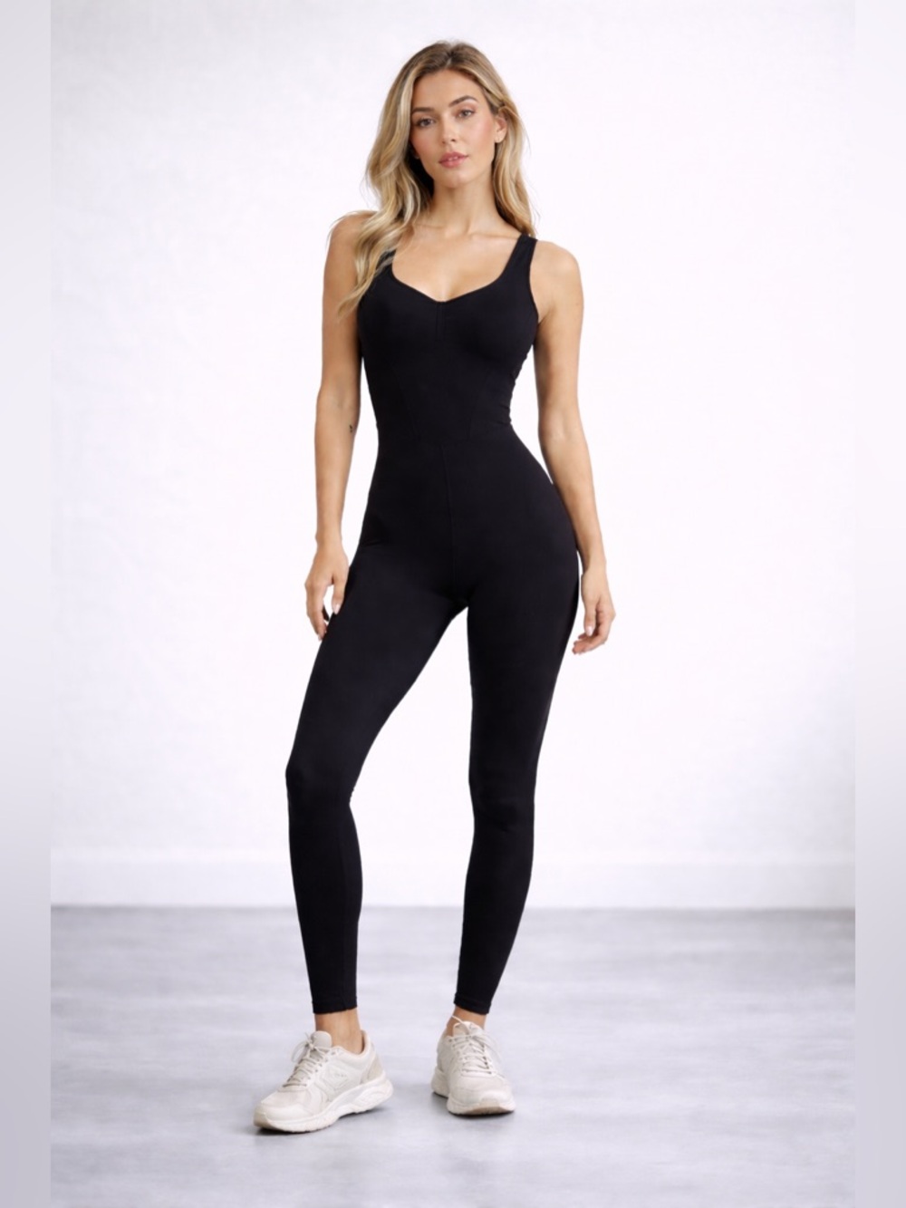 Glowmode Black Sculpting Activewear Jumpsuit Women’s Small Sleeveless One Piece
